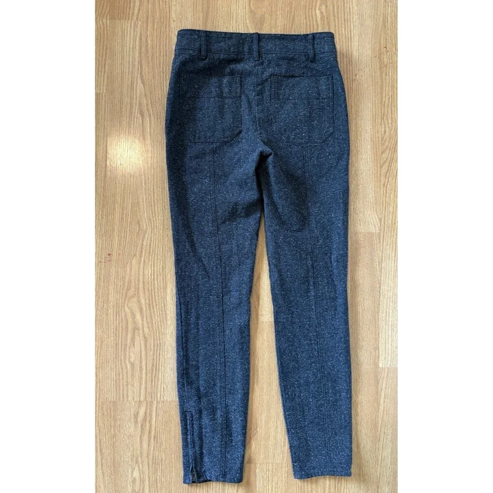 J Crew Gray Speckled Ankle Zip Skinny Dress Pants Size 0